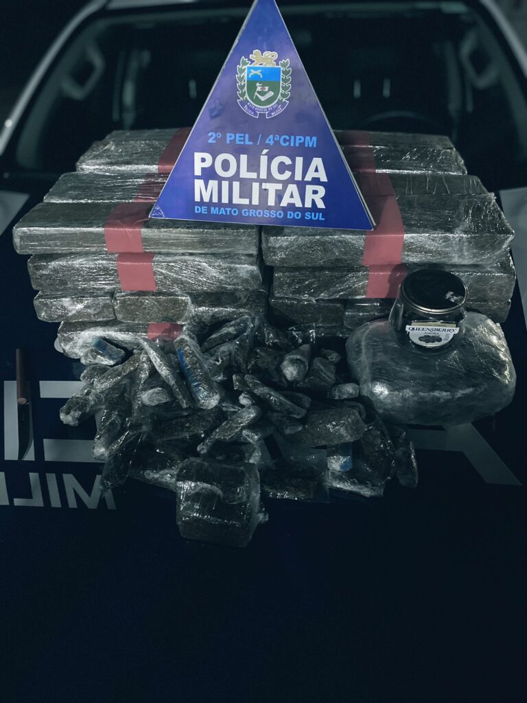 Operação da PM de Costa Rica apreende mais de 30 kg de drogas