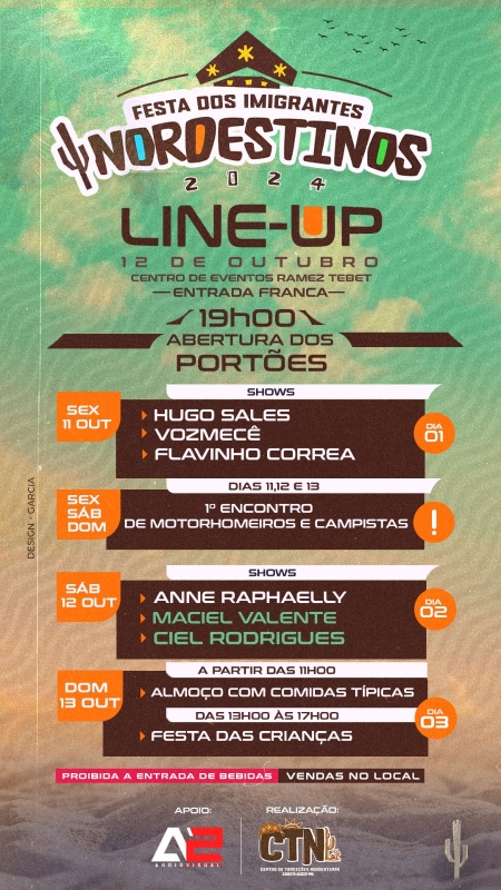 Festa do Imigrante nordestino acontece neste final de semana em Costa Rica