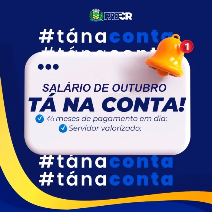 Tá na conta: Prefeitura de Costa Rica paga salário de servidores nesta sexta