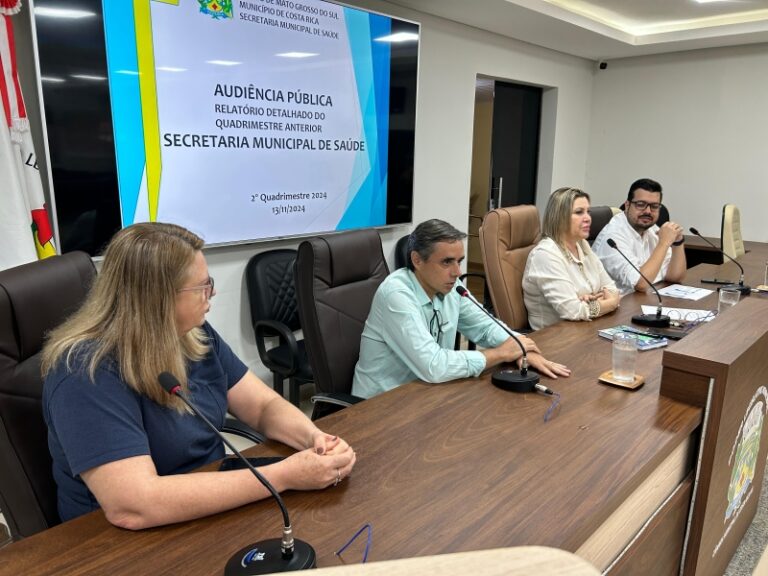 Prefeitura de Costa Rica aplicou 22,28% de recursos na Saúde no 2º quadrimestre de 2024