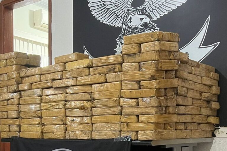 Cocaína de R$ 3 milhões é encontrada em estepe de caminhão