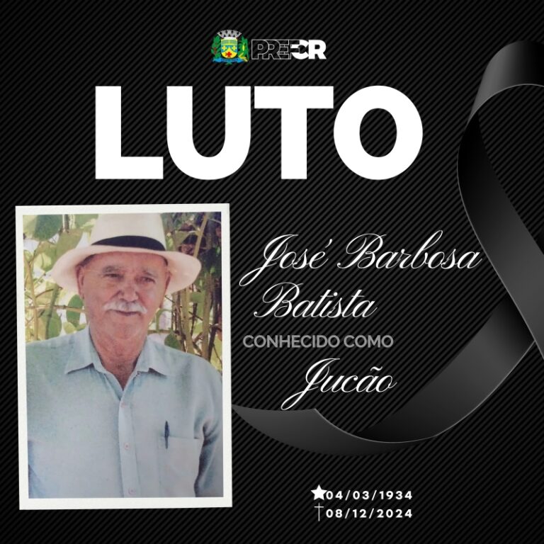 Costa Rica decreta Luto Oficial pelo falecimento do ex-prefeito Jucão neste domingo