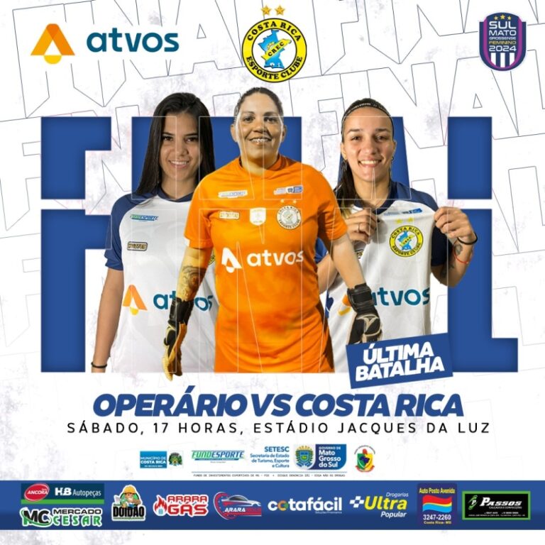 Costa Rica e Operário disputam título estadual feminino em Campo Grande no sábado