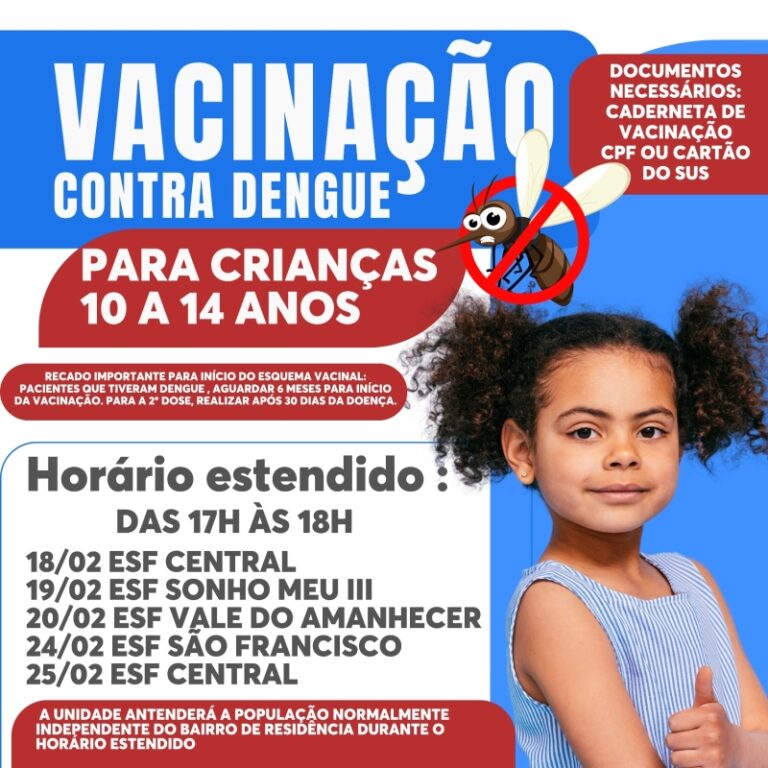 Costa Rica intensifica Vacinação contra Dengue em Crianças e Adolescentes de 10 a 14 Anos em horário estendido