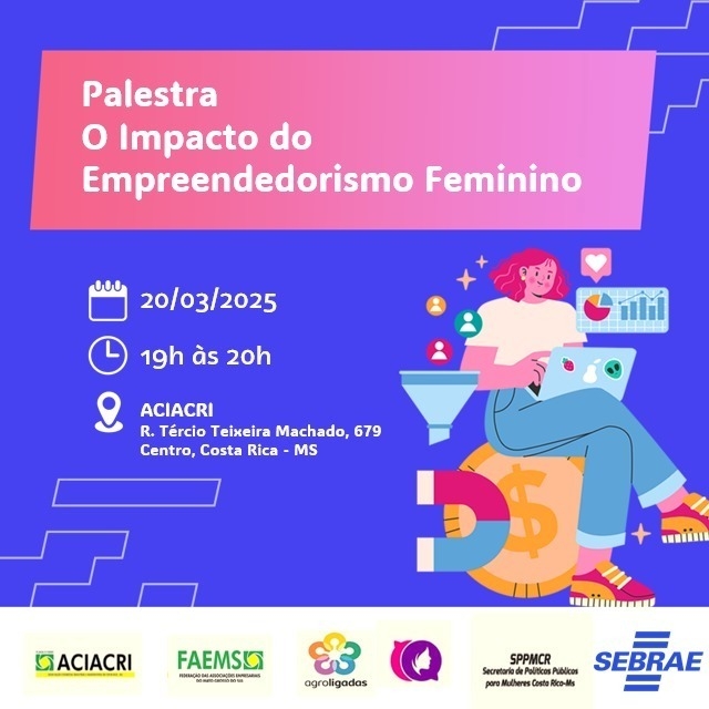 Costa Rica celebra o mês da Mulher com palestra sobre Empreendedorismo Feminino dia 20