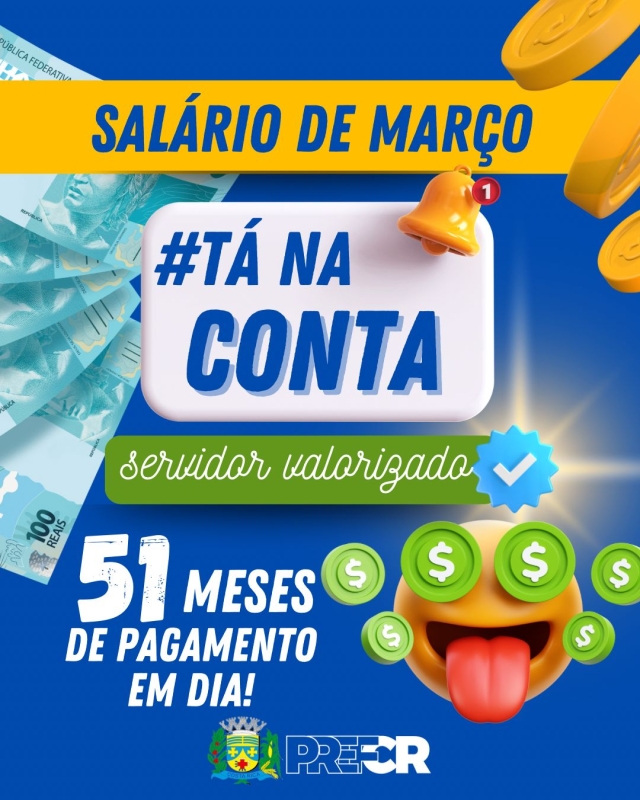 Com maior reajuste do MS, Prefeitura de Costa Rica paga salários de março nesta sexta