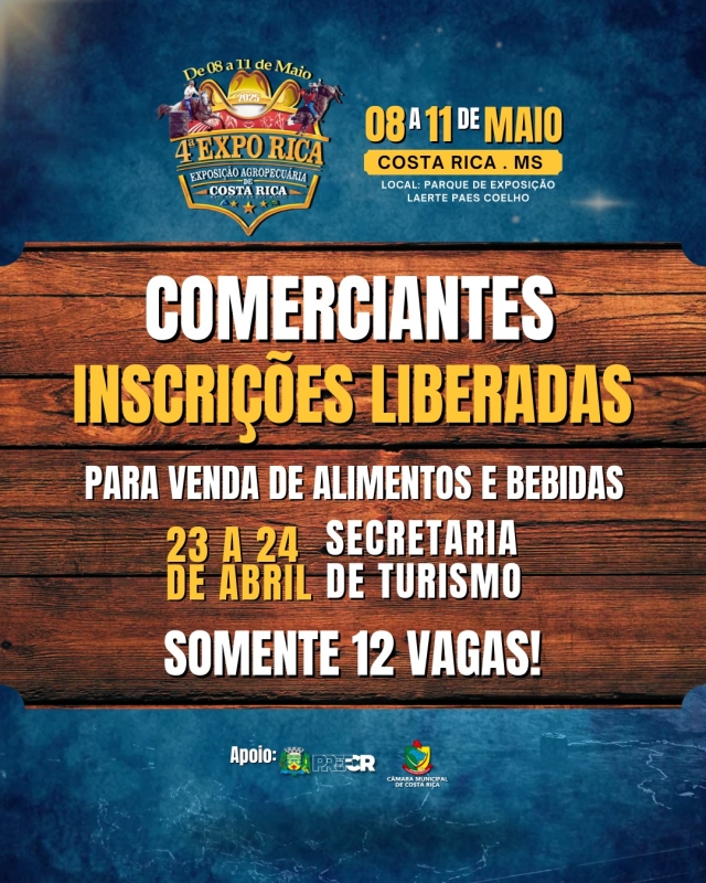 Costa Rica abre chamamento público para vendas de alimentos e bebidas na 4ª Expo Rica