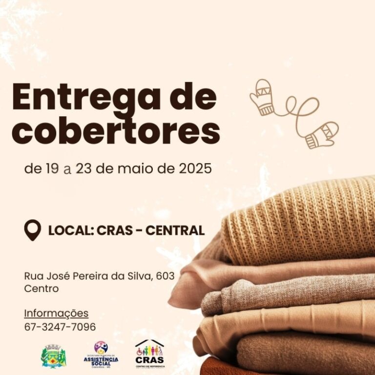 Prefeitura de Costa Rica entrega Cobertores para população em situação de vulnerabilidade social na próxima semana