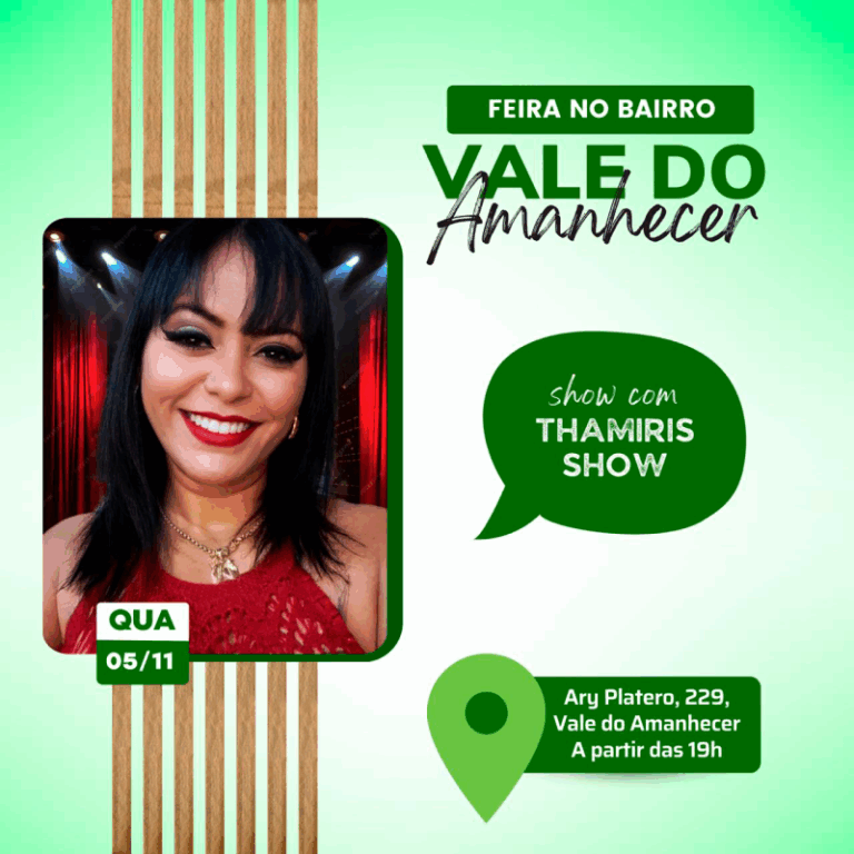 Feira no Bairro Vale do Amanhecer com Festival de Música acontece nesta quarta-feira em Costa Rica