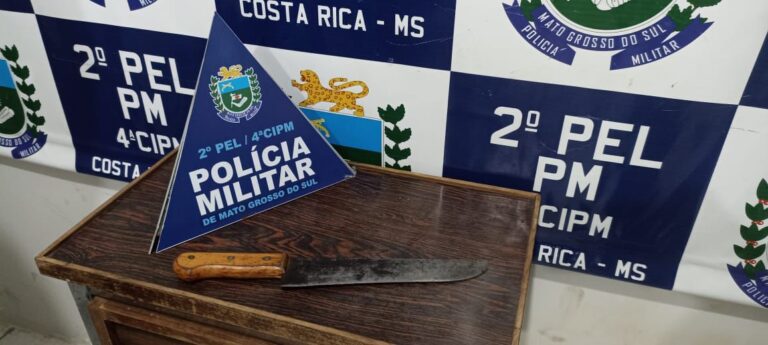 Mulher é ameaçada pelo companheiro com faca e caso termina em prisão em Costa Rica