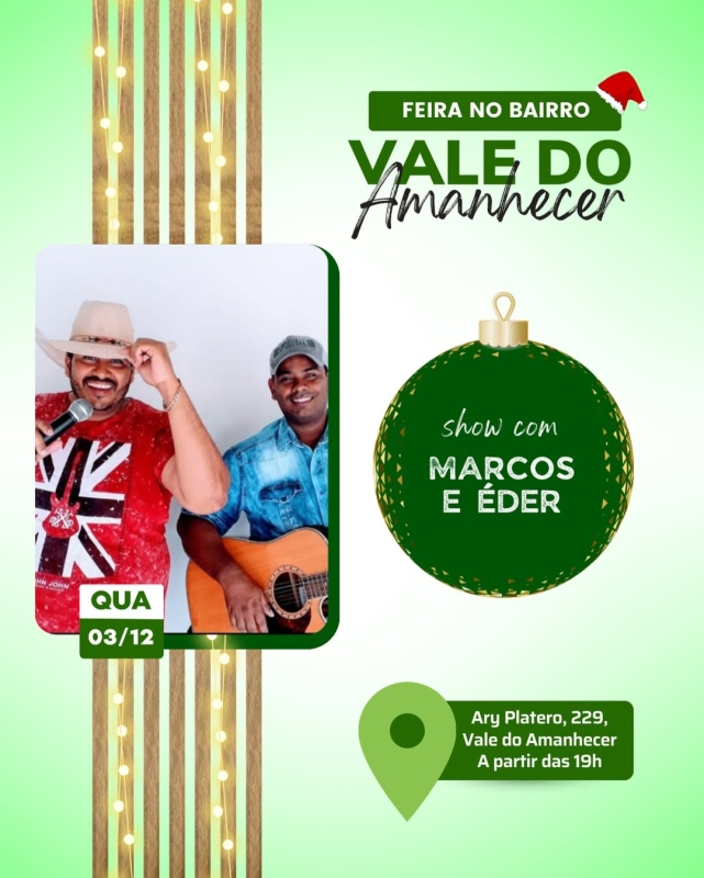 Feira no Bairro Vale do Amanhecer com a final do Festival de Música acontece nesta quarta-feira em Costa Rica